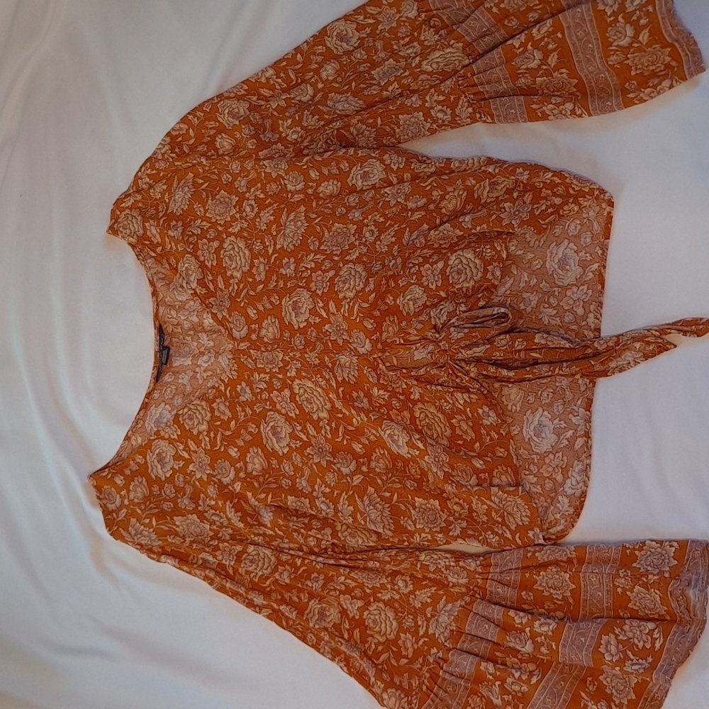 Women's American Eagle Long Sleeves Cropped Top, Size M